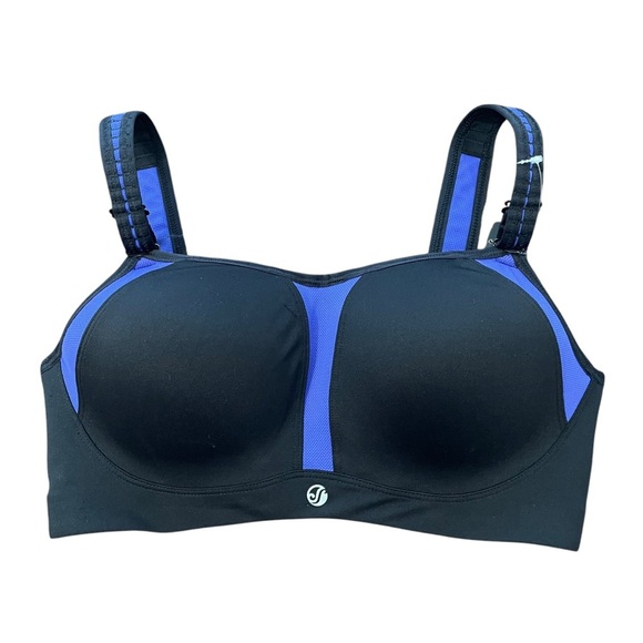 Soma Sports Bra Max Support Contour Underwire Black Royal Blue Size 34D - Picture 7 of 7